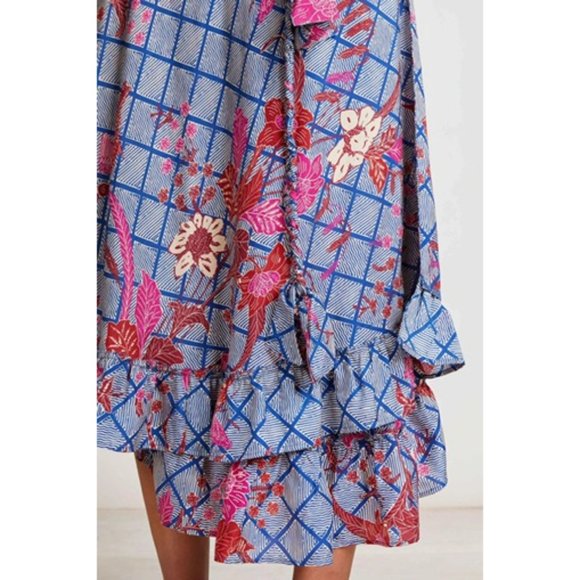 EUC 💗 APIECE APART 100% Silk Chabrol Wrap Top + Feliz Wrap Skirt Set - Picture 6 of 10